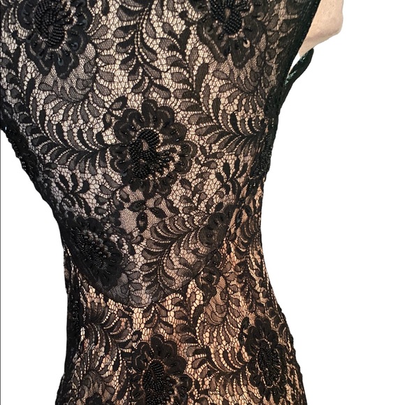 Sue Wong black lace sequin dress sz-2 - Picture 5 of 7